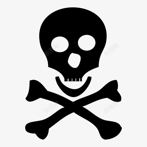 骷髅海盗骷髅图标svg_新图网 https://ixintu.com 骷髅海盗骷髅