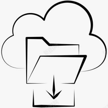 文件夹存储云图标图标