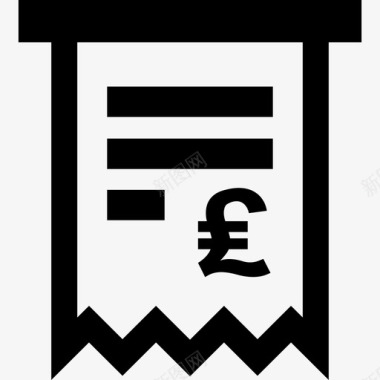 英镑帐单电子商务发票图标图标