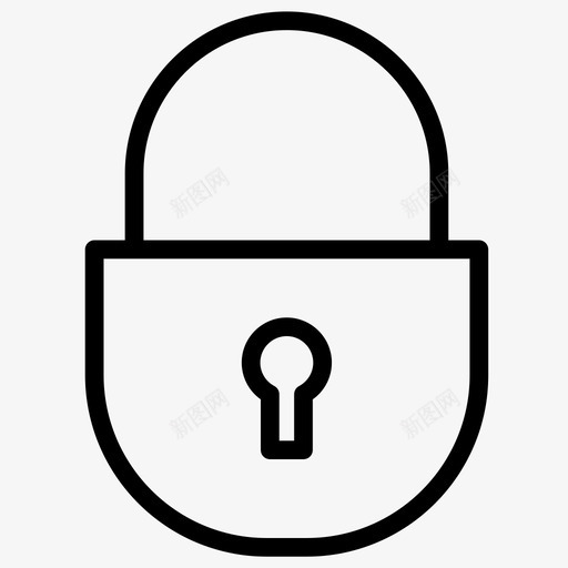 锁门锁房地产图标svg_新图网 https://ixintu.com 保险箱 安全 家居和房地产 房地产 锁 门锁