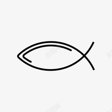 鱼的象征基督教鱼图标图标