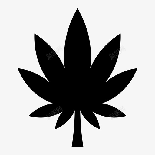 大麻森林树叶图标svg_新图网 https://ixintu.com 大麻 树叶 森林 植物 自然