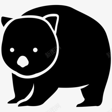 袋熊动物澳大利亚图标图标