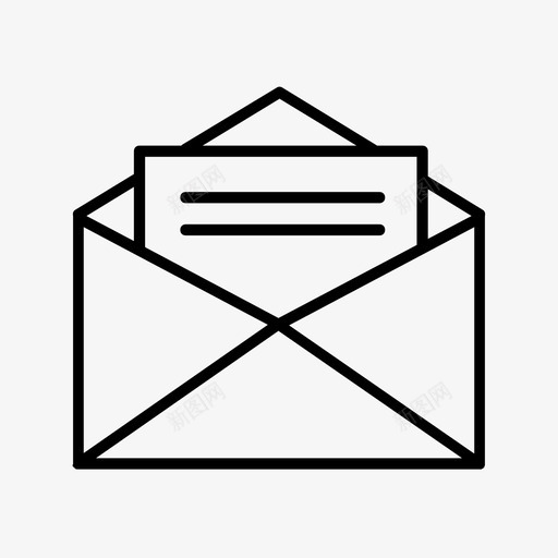邮件商务信封图标svg_新图网 https://ixintu.com 信件 信封 商务 工作 文具 邮件