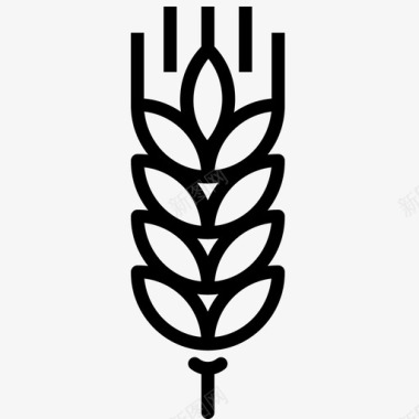 小麦农业农作物图标图标