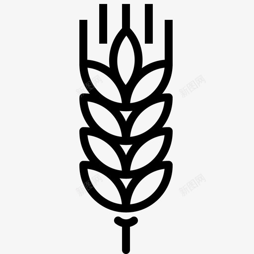 小麦农业农作物图标svg_新图网 https://ixintu.com 农业 农作物 小麦 谷物 面筋