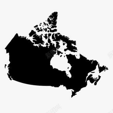 加拿大地图美国北部图标图标
