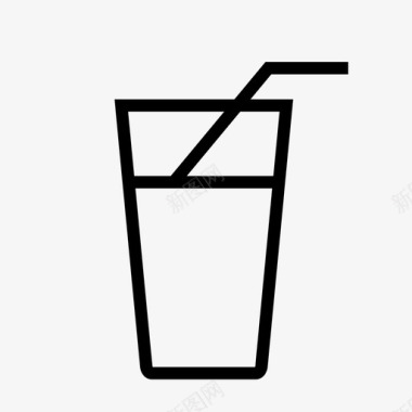 果汁饮料玻璃杯图标图标