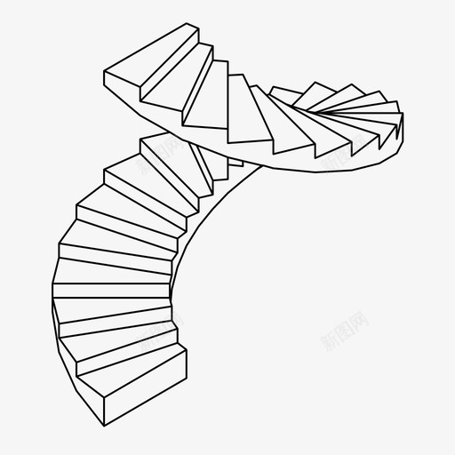 螺旋楼梯上升楼梯图标svg_新图网 https://ixintu.com 上升 台阶 楼梯 螺旋楼梯 行走