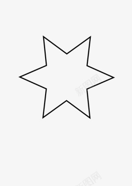 星星六角星白星图标图标