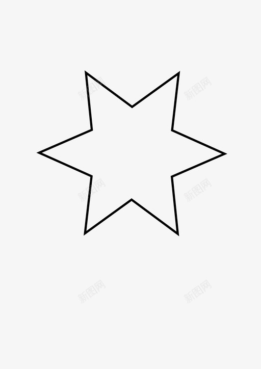 星星六角星白星图标svg_新图网 https://ixintu.com 六角星 星星 白星