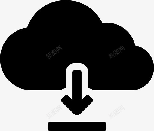 云存储计算数据图标svg_新图网 https://ixintu.com 下载 云存储 云连接填充 互联网 数据 文件 计算