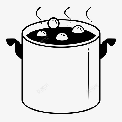 酱汁锅烹饪食物图标svg_新图网 https://ixintu.com 厨房 器皿 平底锅 热的 烹饪 酱汁锅 食物
