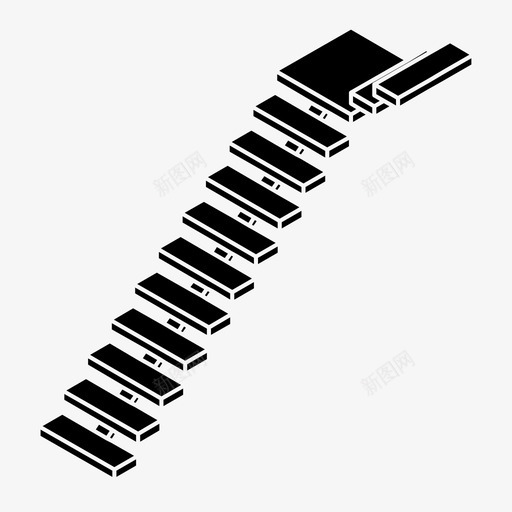 木楼梯上升梯子图标svg_新图网 https://ixintu.com 上升 木楼梯 梯子