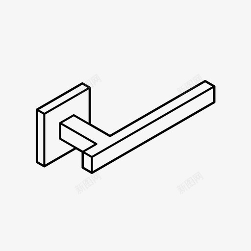 门把手关门回家图标svg_新图网 https://ixintu.com 关门 回家 门把手