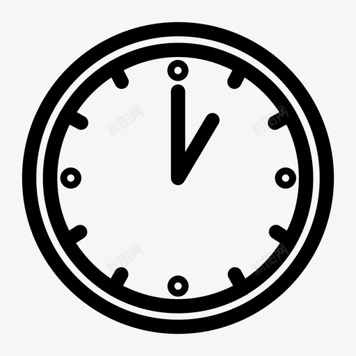 时间时钟一点钟图标svg_新图网 https://ixintu.com 一点钟 手表 时钟 时间