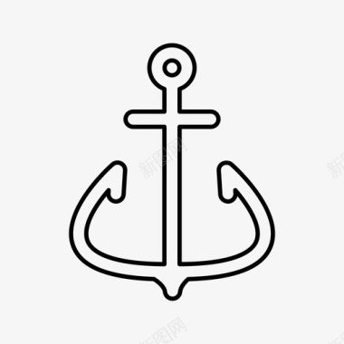 锚船水手图标图标