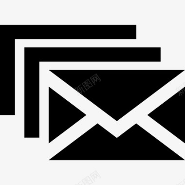 电子邮件堆栈收件箱mesagges图标图标