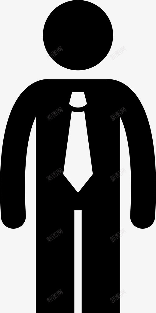 商务正式领带图标svg_新图网 https://ixintu.com 商务 时尚男士 正式 领带