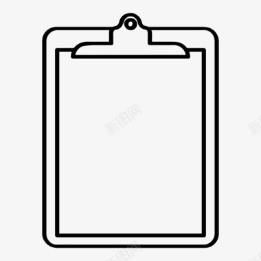 平板电脑纸板夹子图标图标