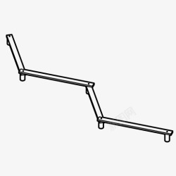 平衡木图标平衡木健身景观建筑图标高清图片