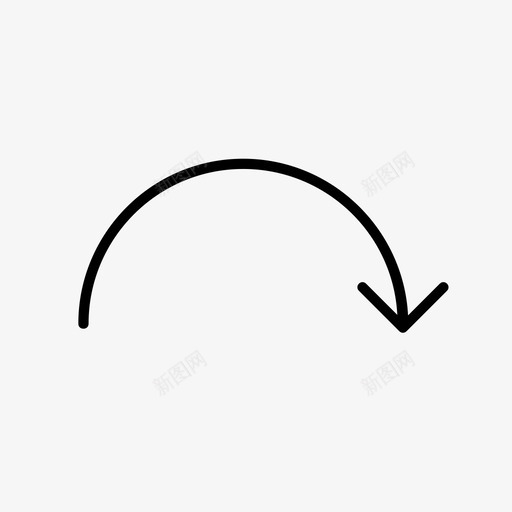 曲线箭头圆圆形图标svg_新图网 https://ixintu.com 图表 圆 圆形 曲线箭头 箭头