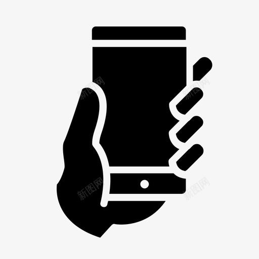 智能手机手手势图标svg_新图网 https://ixintu.com 手 手势 手持 智能手机 移动