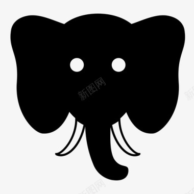 大象动物耳朵图标图标