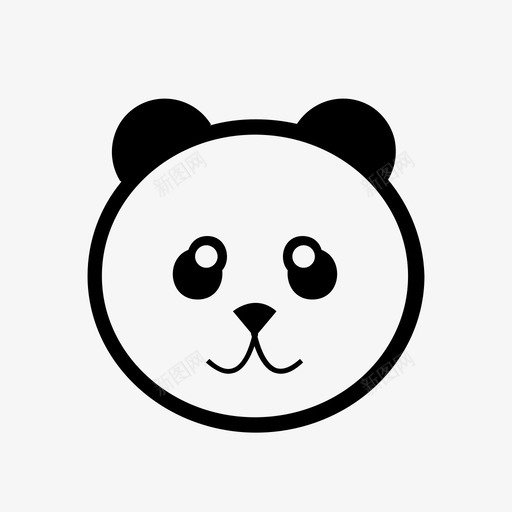 熊猫动物熊图标svg_新图网 https://ixintu.com 动物 熊 熊猫 熊猫熊