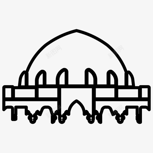 伊斯兰图案阿拉伯建筑图标svg_新图网 https://ixintu.com 伊斯兰图案 图案 建筑 斋月 清真寺 穹顶 阿拉伯