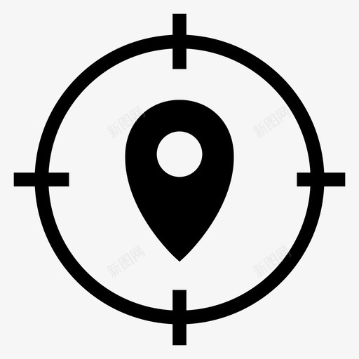 地图图钉gps位置图标svg_新图网 https://ixintu.com gps 位置 地图图钉 导航 搜索引擎优化营销字形图标