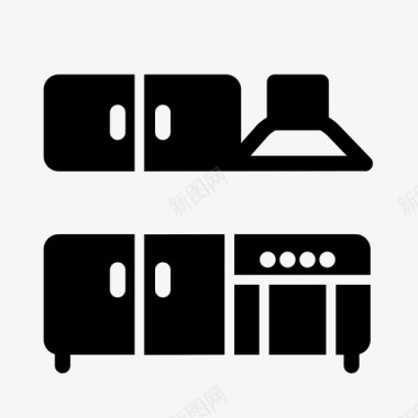 厨房通风柜家具图标图标