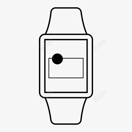 smartwatch通知警报消息图标svg_新图网 https://ixintu.com smartwatch线框 smartwatch通知 推送 消息 警报