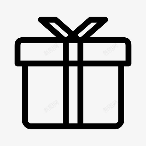 礼品蝴蝶结礼品盒图标svg_新图网 https://ixintu.com 包装礼品 包装纸 特价商品 礼品 礼品盒 蝴蝶结
