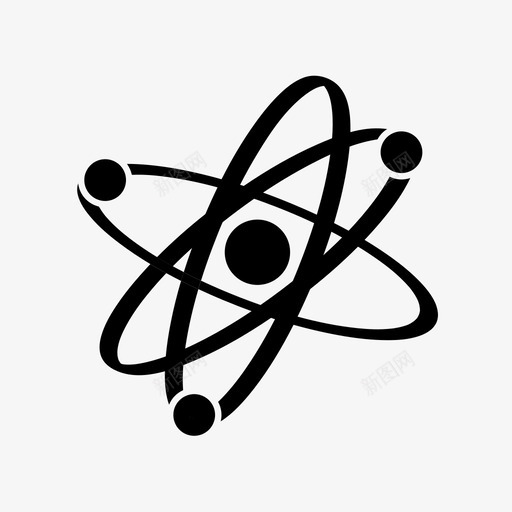 原子核反应图标svg_新图网 https://ixintu.com 原子 反应 核 科学