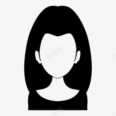 发型头像女人图标图标
