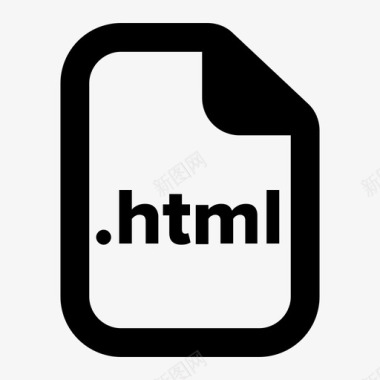 html文件文档扩展名图标图标