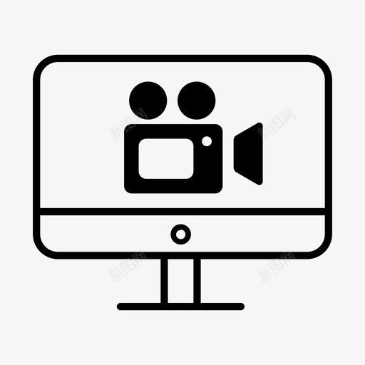 摄像机电脑屏幕监视器图标svg_新图网 https://ixintu.com 在线电影院 摄像机 电脑屏幕 监视器 视频