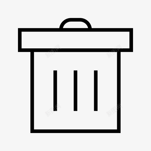 垃圾桶篮子删除图标svg_新图网 https://ixintu.com 删除 垃圾桶 基本用户界面 移除 篮子