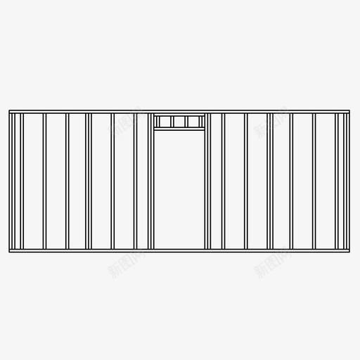 框架建筑木工图标svg_新图网 https://ixintu.com 墙基础 墙洞 建筑 木工 木结构 框架