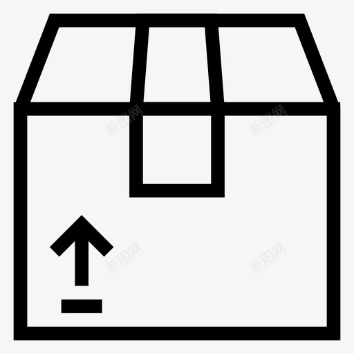 送货盒子包裹图标svg_新图网 https://ixintu.com 包裹 盒子 购物电子商务线图标 运输 送货