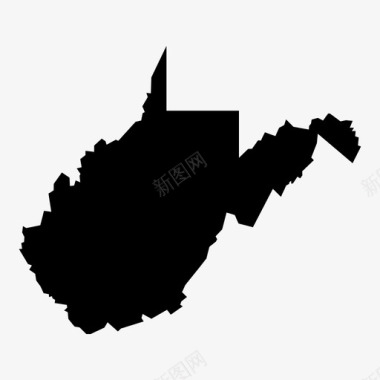 西弗吉尼亚美国州图标图标
