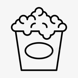 简单的爆米花图片爆米花食品谷物图标高清图片