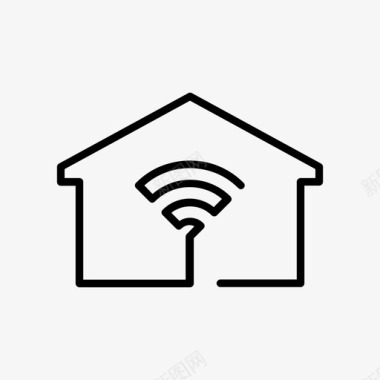 家庭无线互联网警报信号图标图标