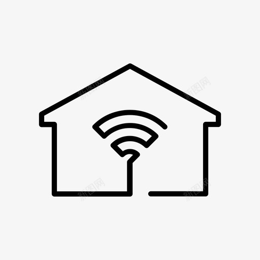 家庭无线互联网警报信号图标svg_新图网 https://ixintu.com wifi 信号 家庭元素 家庭无线互联网 警报