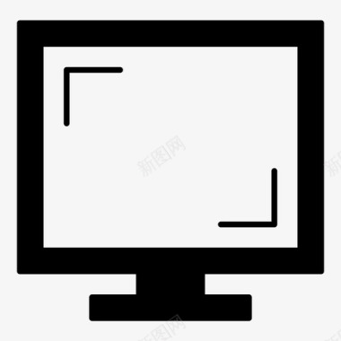 电脑显示器台式电脑家用电脑图标图标