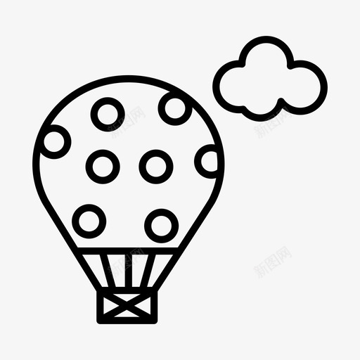 热气球气球节日图标svg_新图网 https://ixintu.com 气球 热气球 节日 阿尔伯克基国际气球节 飞行