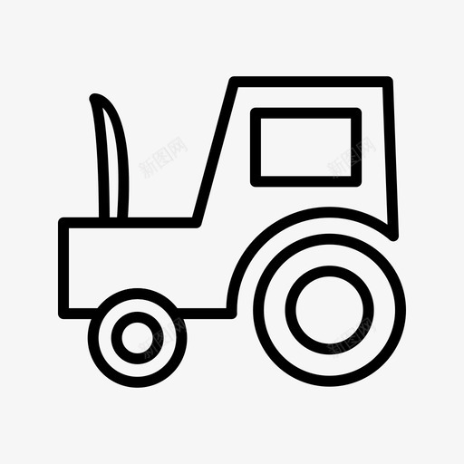 拖拉机农业机械图标svg_新图网 https://ixintu.com 农业 拖拉机 机械 运输