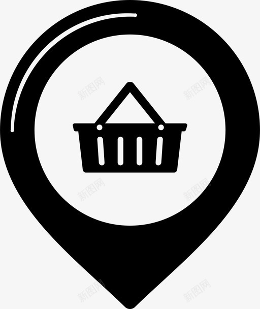 购物篮兴趣地图图标svg_新图网 https://ixintu.com 兴趣 兴趣点第一部分 地图 点 购物篮