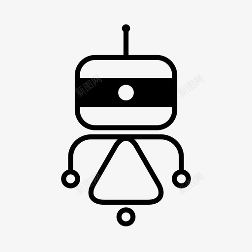 机器人人工未来主义图标svg_新图网 https://ixintu.com 人工 技术 智能 未来主义 机器人